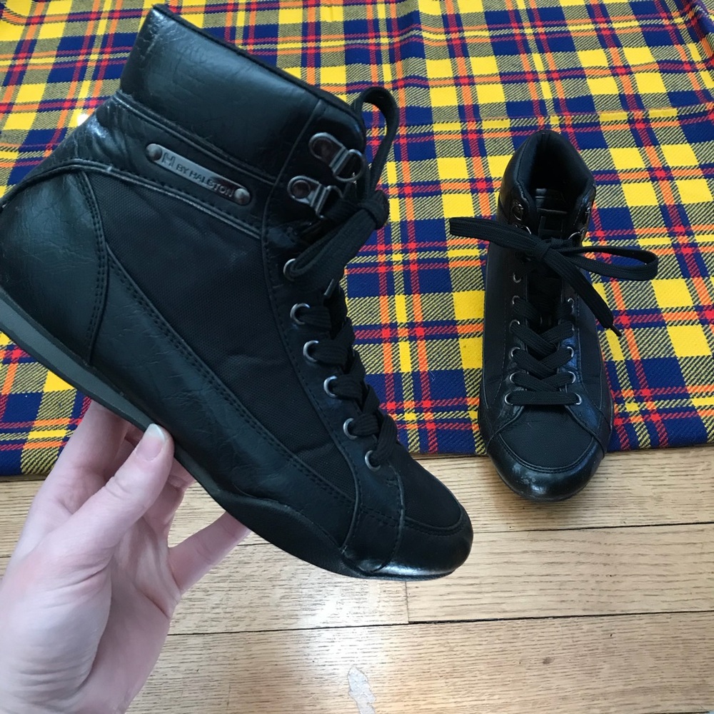 H By Halston Harlem Black High Top Sneakers